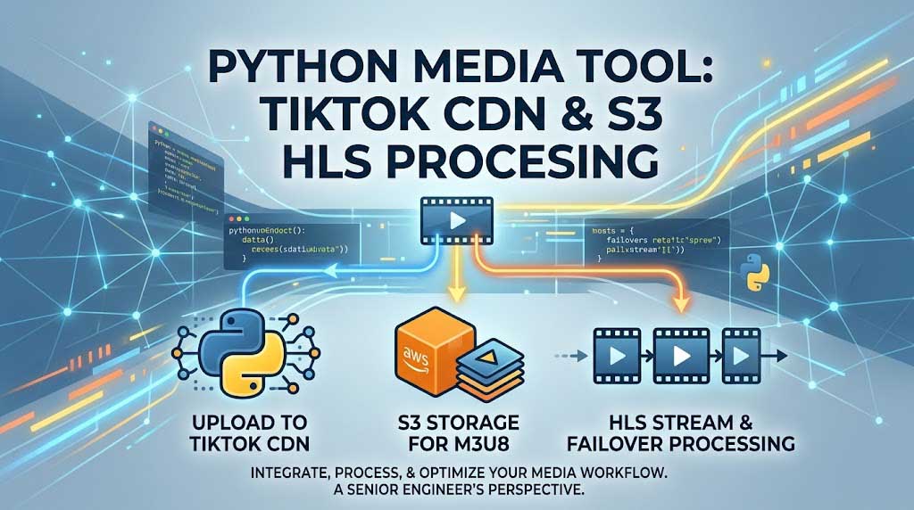 Python Web Tool: TikTok CDN & S3 HLS Processing